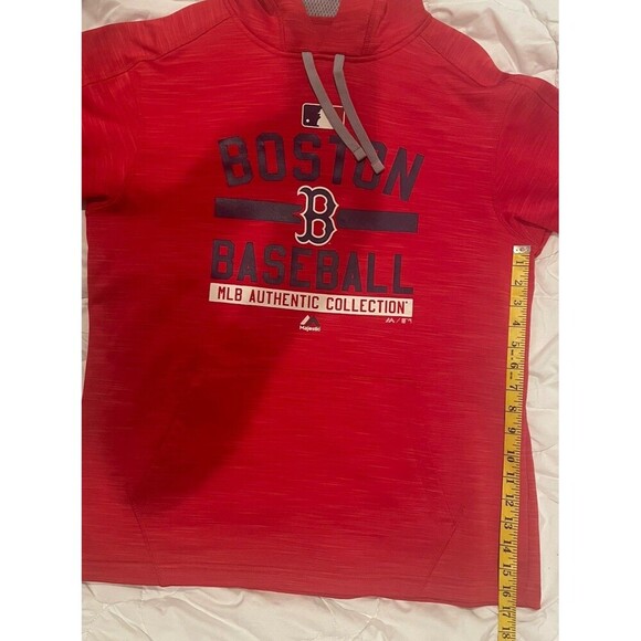 Boston Red Sox Majestic Field Therma Base Hoodie Hooded Sweatshirt Men’s Large - Picture 12 of 12